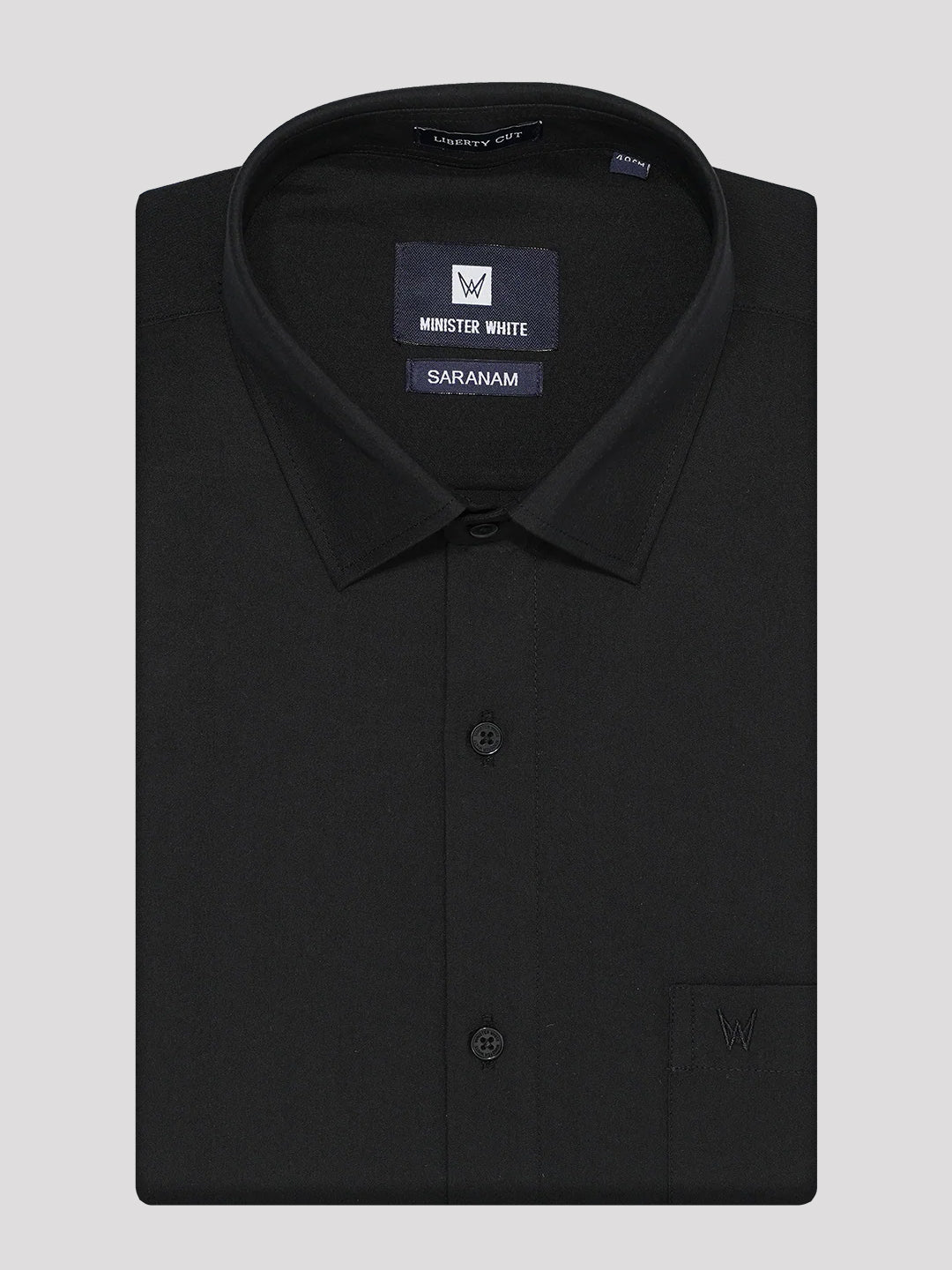 Men's Cotton Regular Fit Black Shirt - Stylish & Comfortable   ministerwhite.com