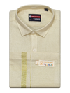 Boys Tissue Brass Colour Shirt with Dhoti Combo Ambitious Boy