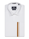Mens White Wedding Shirt with Dhoti Combo - Aura_White