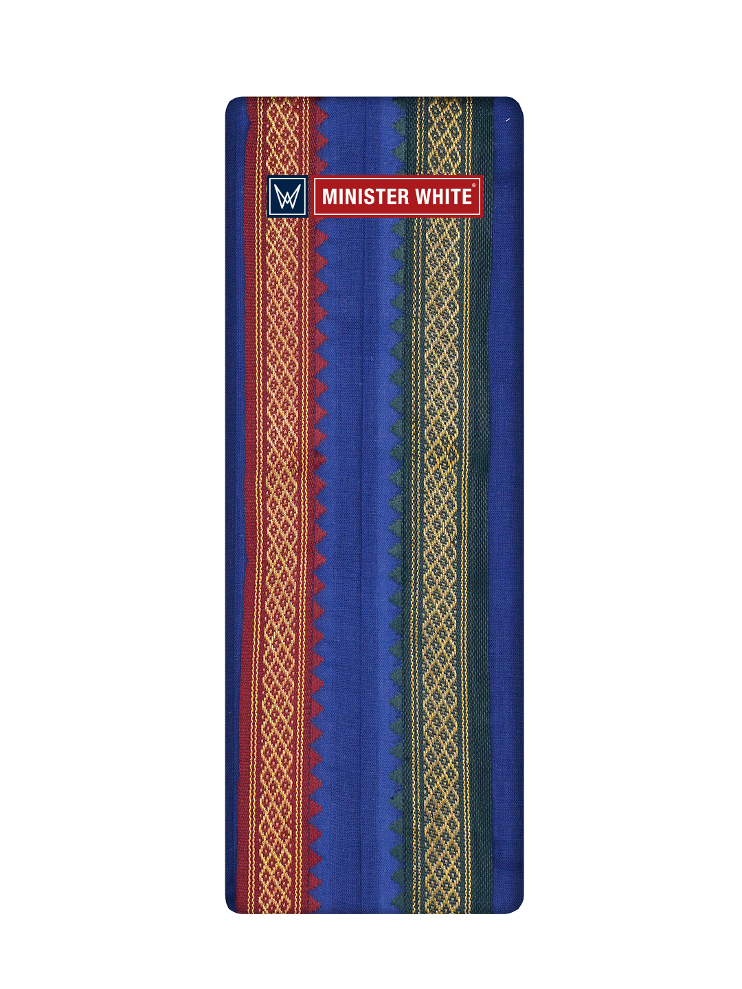 Blue Cotton Angavastram - Mandaram by Minister White