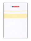Men's Cotton White Double Layered Dhoti with Light Yellow Fancy Kara - Palakadan