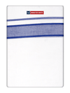 Mens Cotton White Double Layered Dhoti with Royal Blue Fancy Kara- Empuran