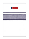 Mens Cotton White Double Layered Dhoti with Navy Fancy Kara- Empuran