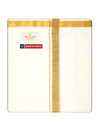 Mens Cotton Cream Single Layered with Gold Jari Velcro Pocket Dhoti - Trigger