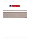 Men's Cotton White Double Layered Dhoti with Light Brown Fancy Kara - Malabar Star