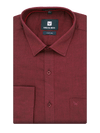 Mens Cotton Regular Fit Wine Colour Shirt Oxford
