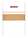 Men's Cotton White Single Layered Dhoti with Gold Jacquard Fancy Border - Saffron
