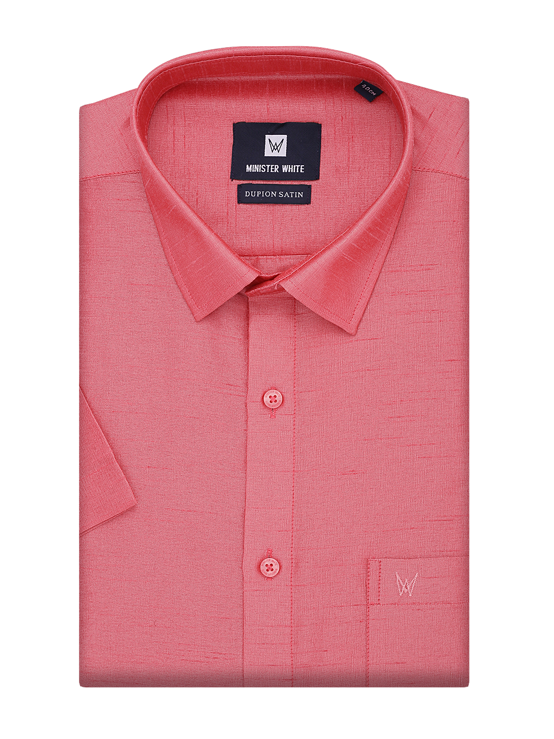 Mens Dupion Satin Regular Fit Pink Colour Shirt by Minister White