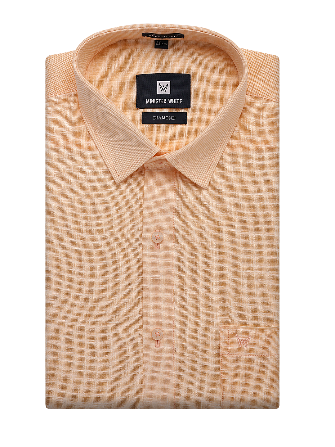 Mens Cotton Gold Colour Regular Fit Shirt Diamond by Minister White