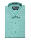 Mens Pure Linen Regular Fit Mint Colour Shirt Alanzo Linen