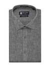 Mens Pure Linen Regular Fit Black Colour Shirt Alanzo Linen