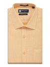 Mens Pure Linen Regular Fit Gold Colour Shirt Alanzo Linen