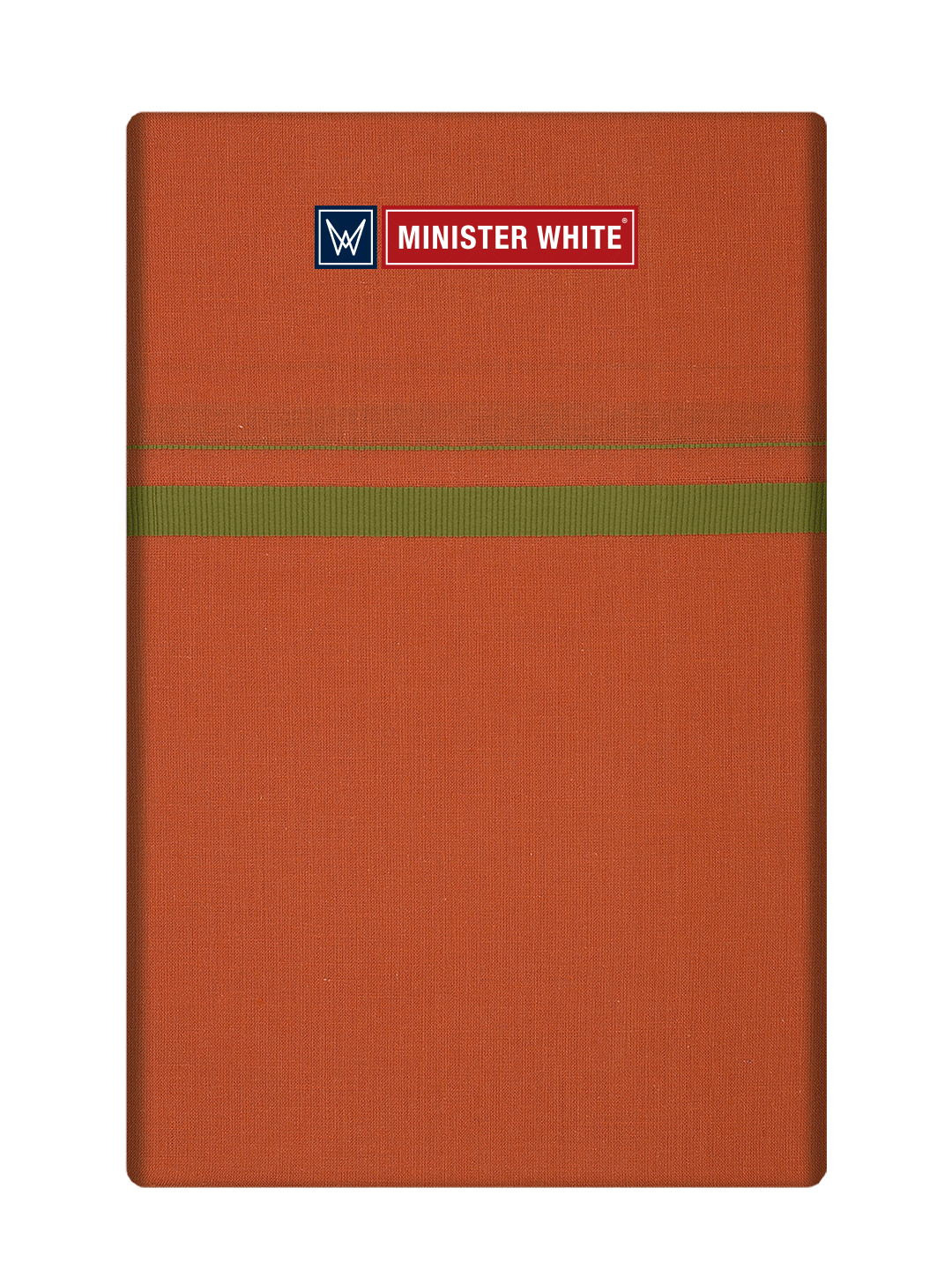 Mens Cotton Medium Kavi Color Single Layered Dhoti with Assorted Border - Harban by Minister White