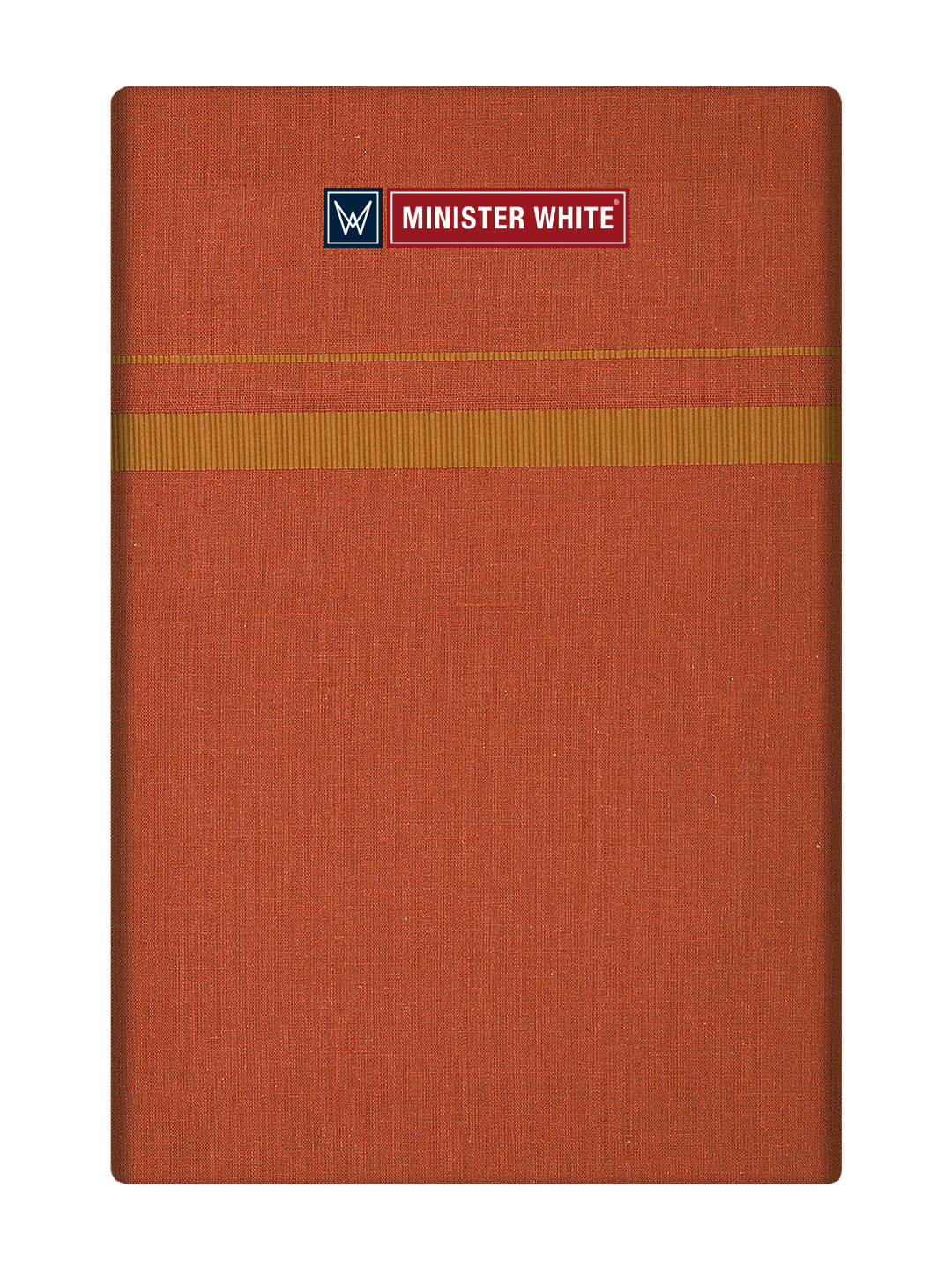 Mens Cotton Dark Kavi Color Single Layered Dhoti with Assorted Border - Harban by Minister White