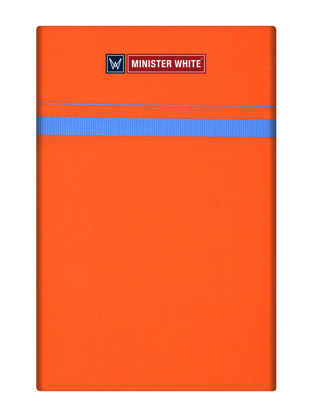 Mens Cotton Orange Color Single Layered Dhoti with Assorted Border - Harban by Minister White