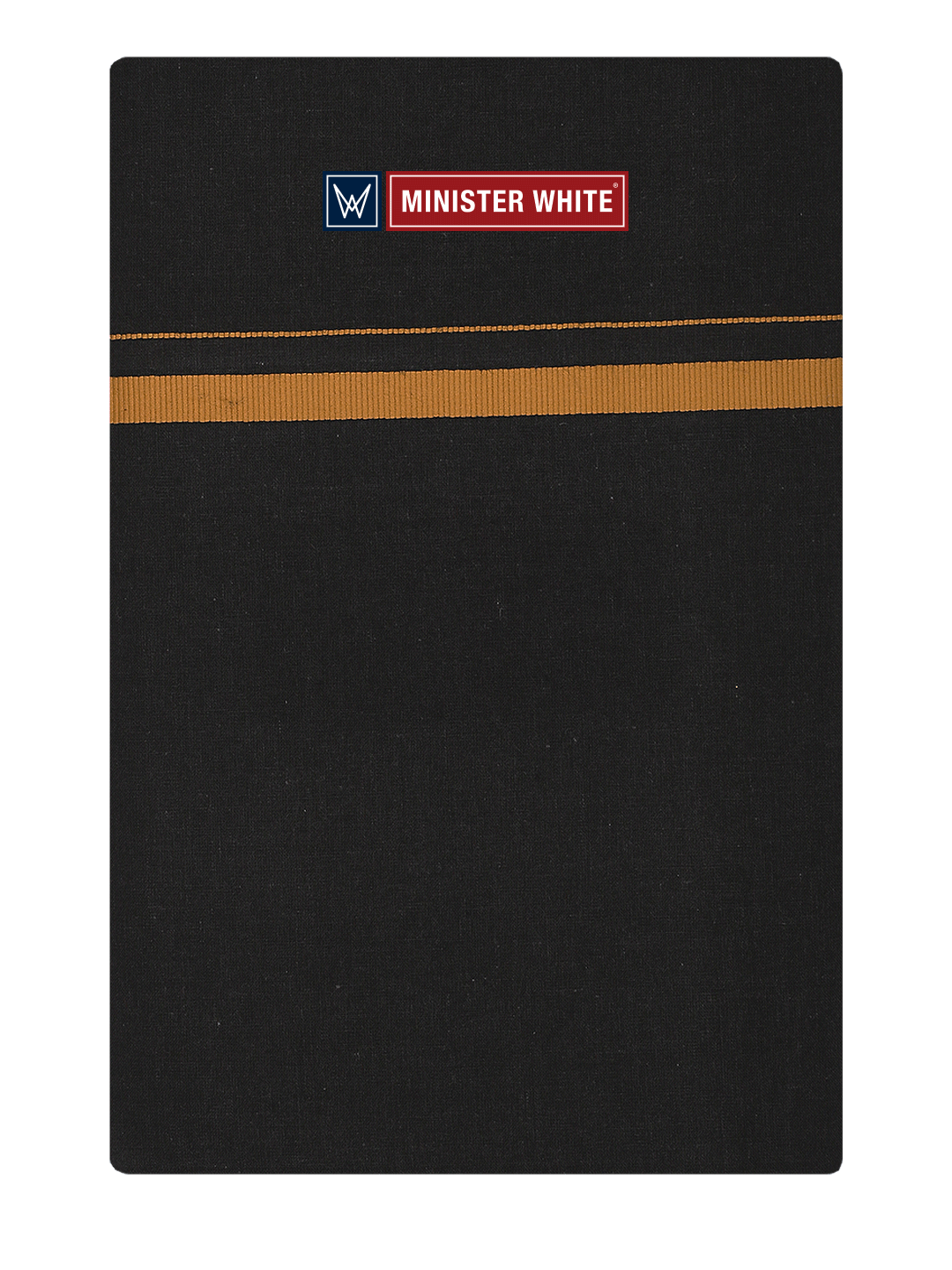 Mens Cotton Black Color Single Layered Dhoti with Assorted Border - Harban by Minister White