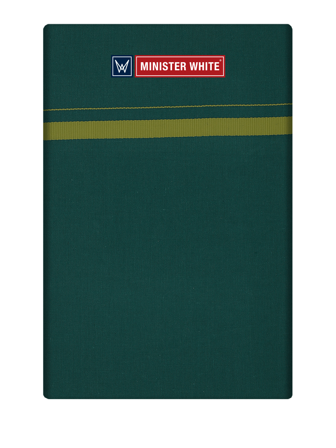 Mens Cotton Green Color Single Layered Dhoti with Assorted Border - Harban by Minister White