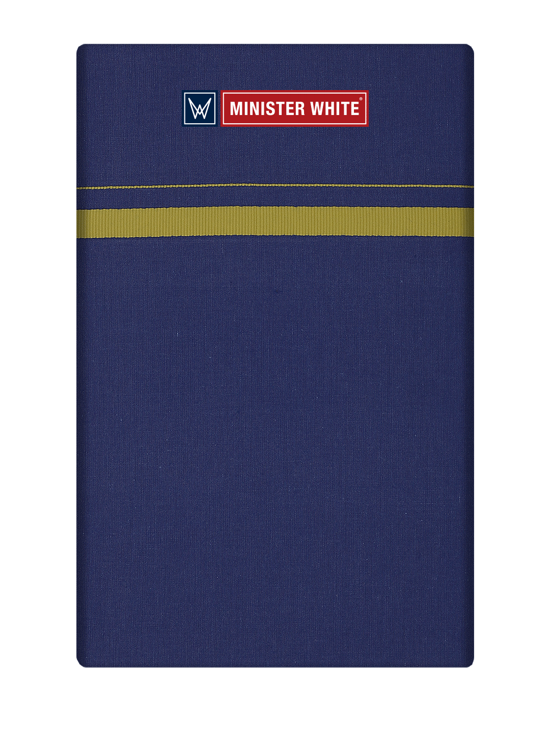 Mens Cotton Blue Color Single Layered Dhoti with Assorted Border - Harban by Minister White