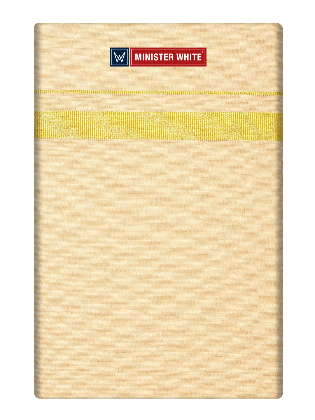 Mens Cotton Light Kavi Color Single Layered Dhoti with Assorted Border - Vintage by Minister White