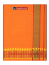 Men's Cotton Orange Panchakacham & Angavastram Set with Elegant Assorted Border Design River