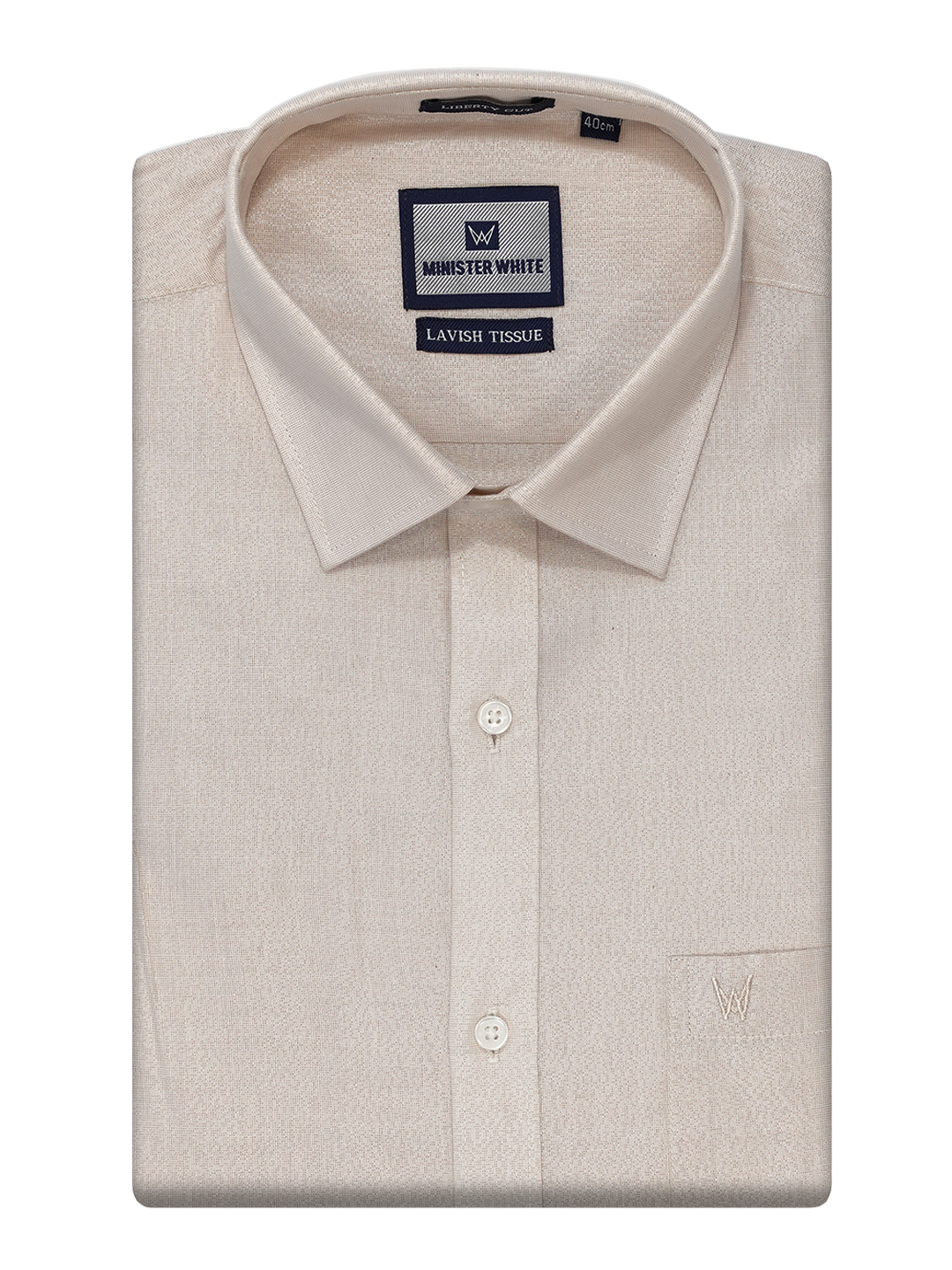 Mens Light Copper Colour Tissue Shirt by Minister White