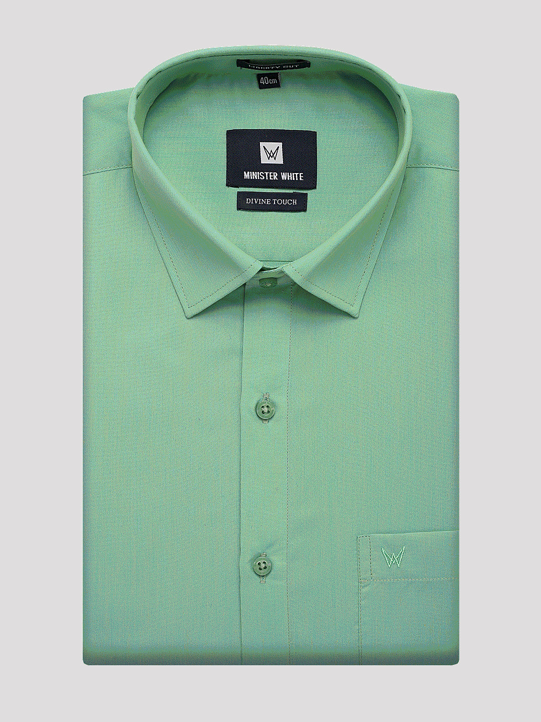 Mens Light Green Cotton Shirt - Regular Fit | Minister White ministerwhite.com Mens Light Green Cotton Shirt - Regular Fit | Minister White ministerwhite.com