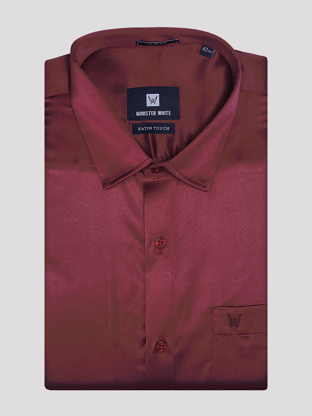 Men's Satin Slim Fit Maroon Shirt - Elegant & Stylish Online ministerwhite.com Men's Satin Slim Fit Maroon Shirt - Elegant & Stylish Online ministerwhite.com