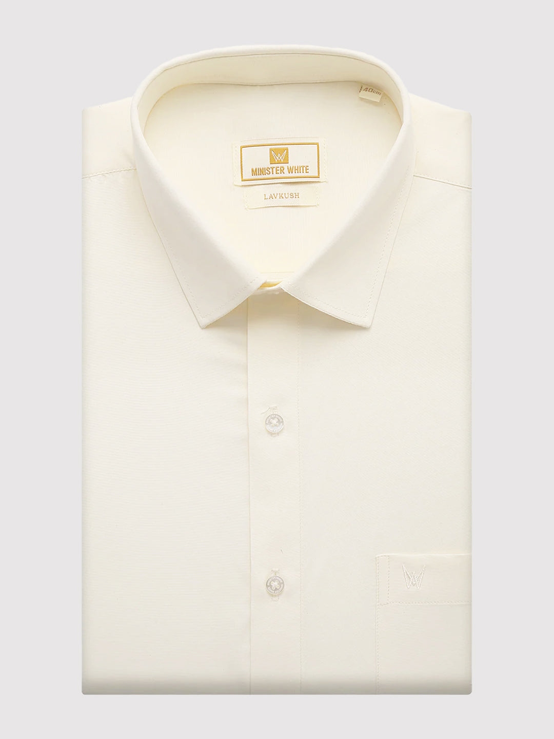 Buy Men's Cotton Regular Fit Cream Color Shirt Lavkush  ministerwhite.com