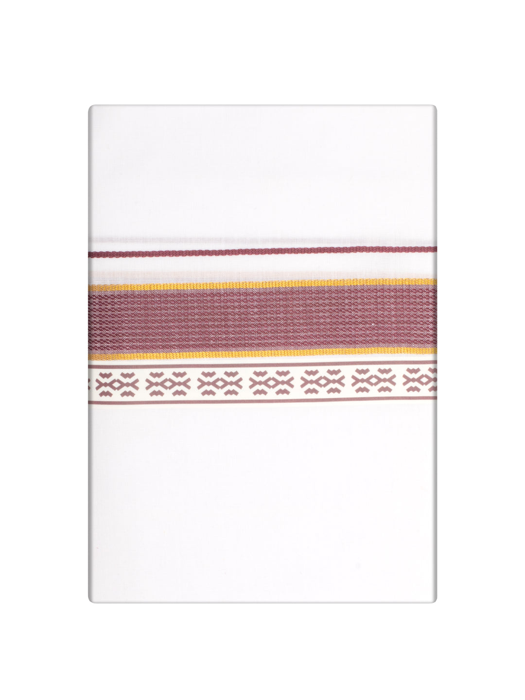 Men's Dark Wine Color Fancy Printed Border Dhoti Casper Trends
