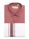 Men's Maroon Color Shirt with Matching Fancy Printed Border Dhoti Combo Casper Trends