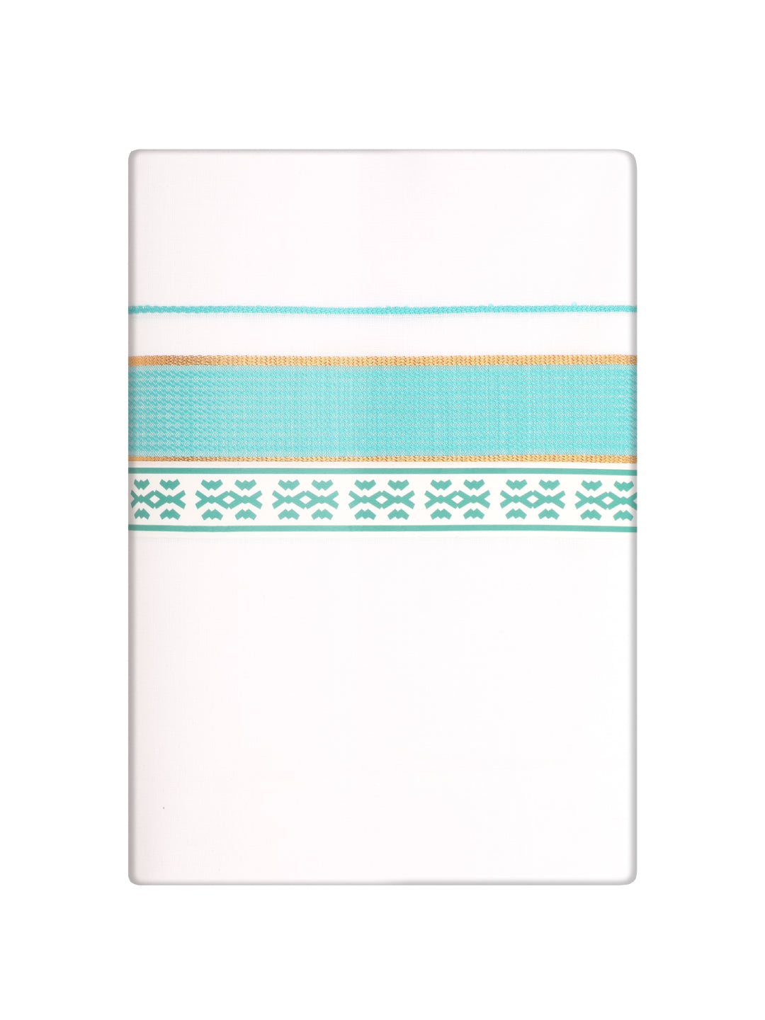 Men's Teal Color Fancy Printed Border Dhoti Combo Casper Trends