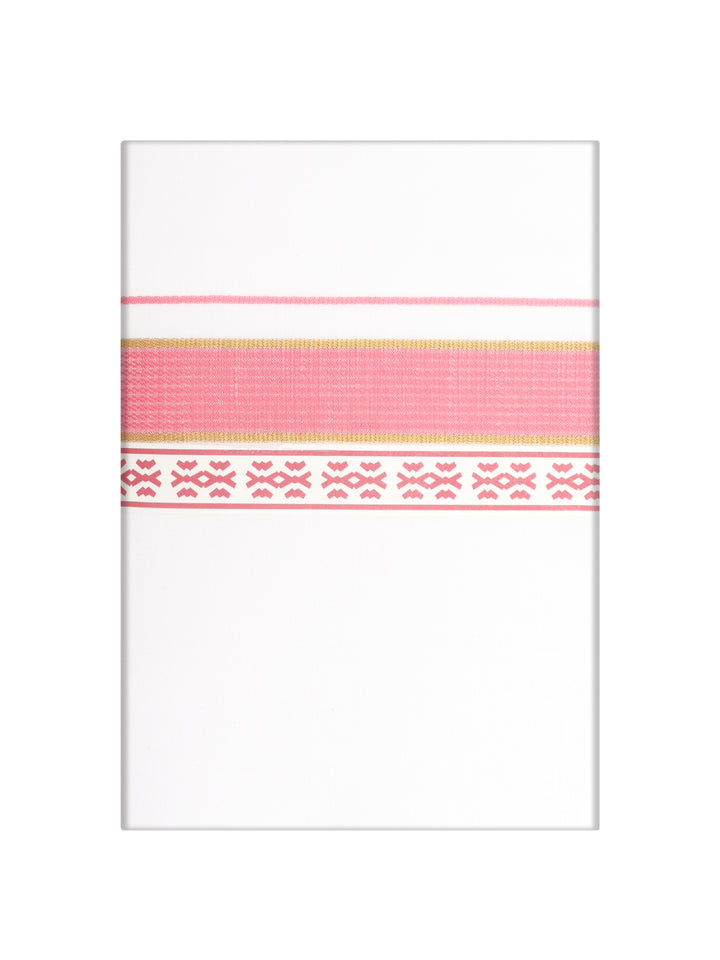 Men's Pink Color Fancy Printed Border Dhoti Casper Trends