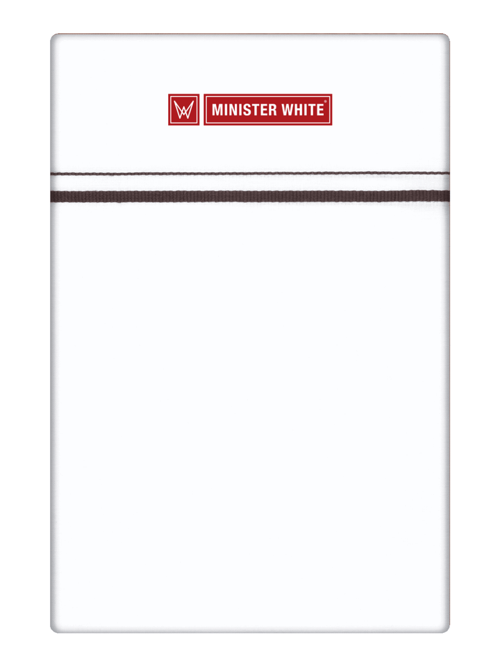 Men’s White Cotton Single Layer Dhoti with Assorted Small Border Trident