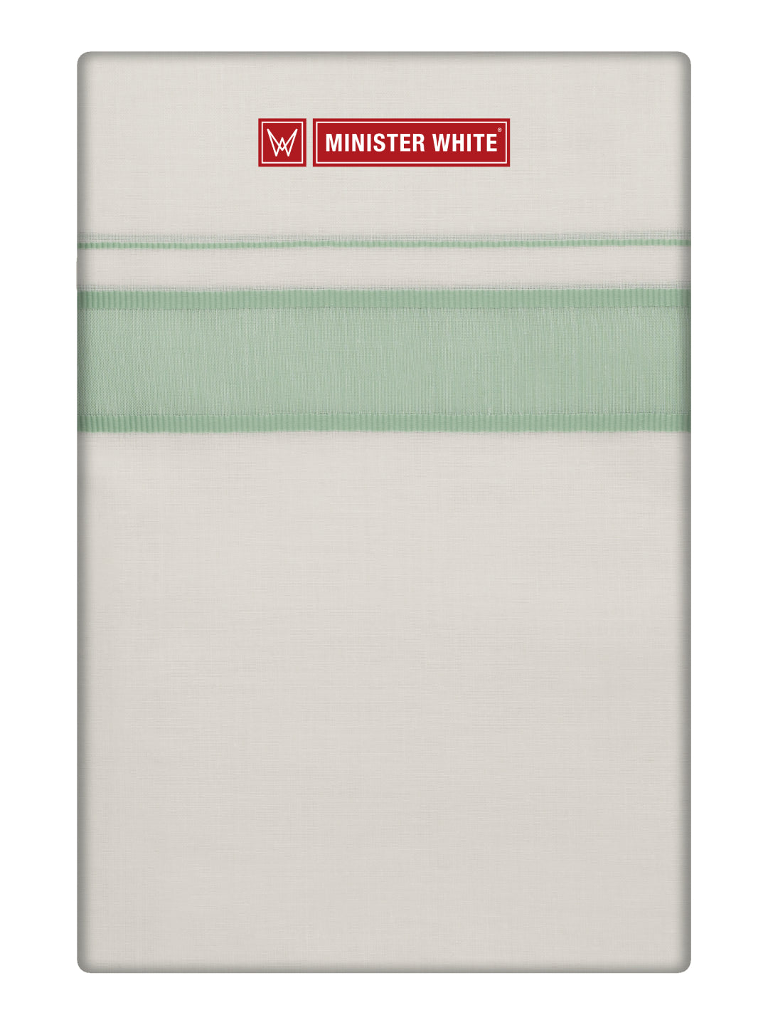 Men's Cotton Kara Pista Green Fancy Border Double Layer Dhoti Tirur