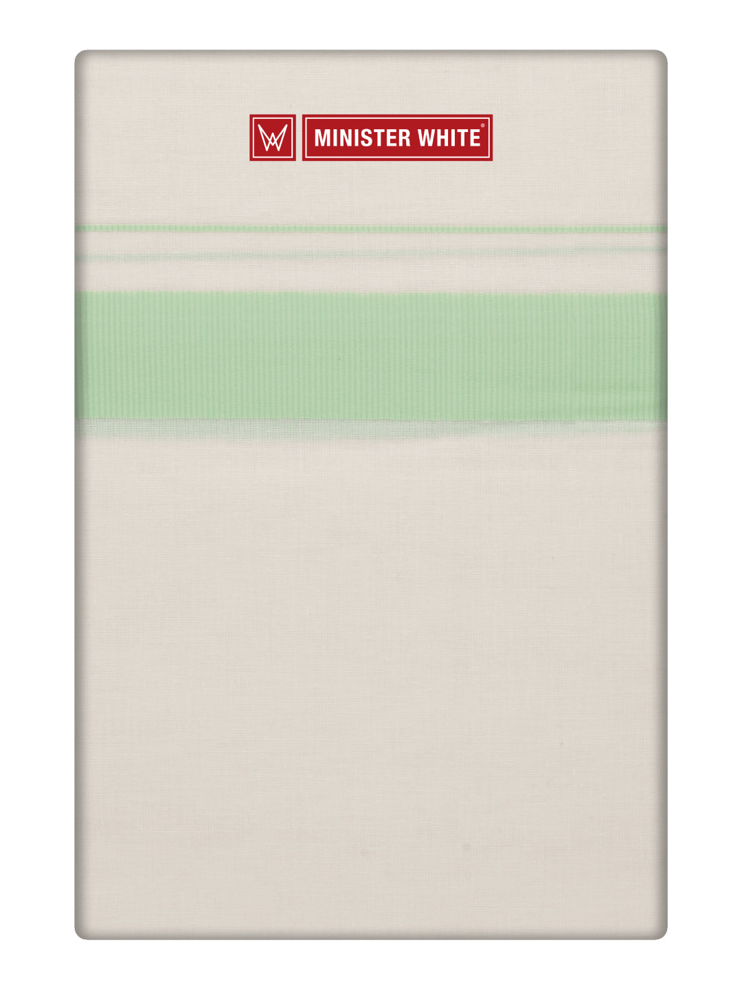 Men's Cotton Kara Pista Green Fancy Border Double Layer Dhoti Eranad