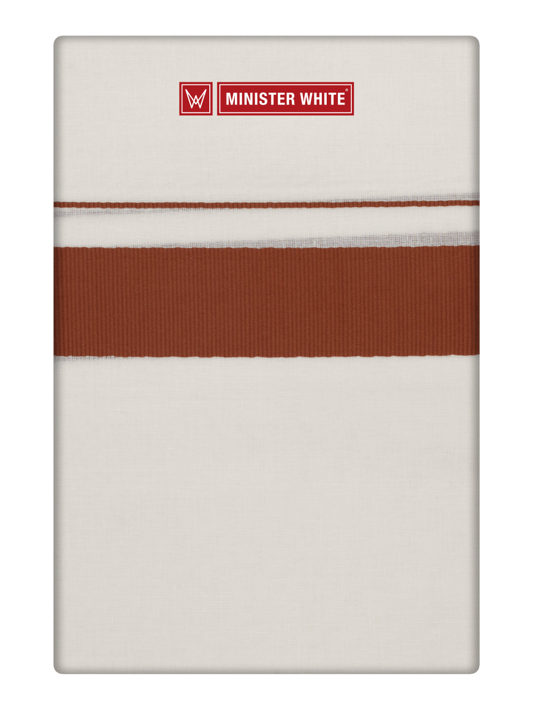 Men's Cotton Kara Coffee Brown Fancy Border Double Layer Dhoti Eranad