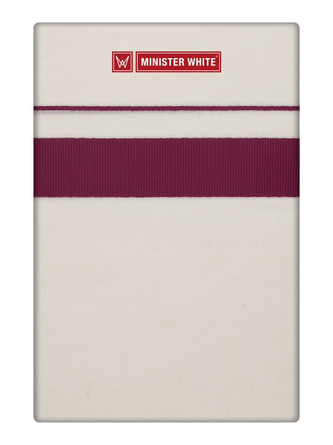 Men's Cotton Kara Burgundy Fancy Border Double Layer Dhoti Eranad