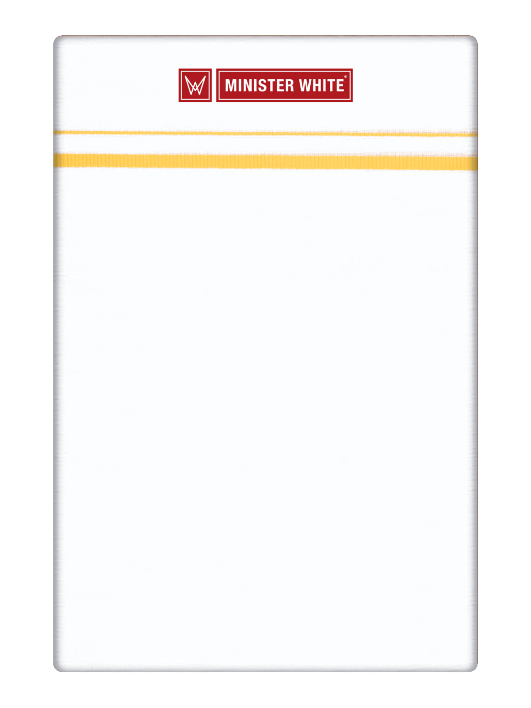 Men’s White Cotton Single Layer Dhoti with Golden Yellow Fancy Border Trident