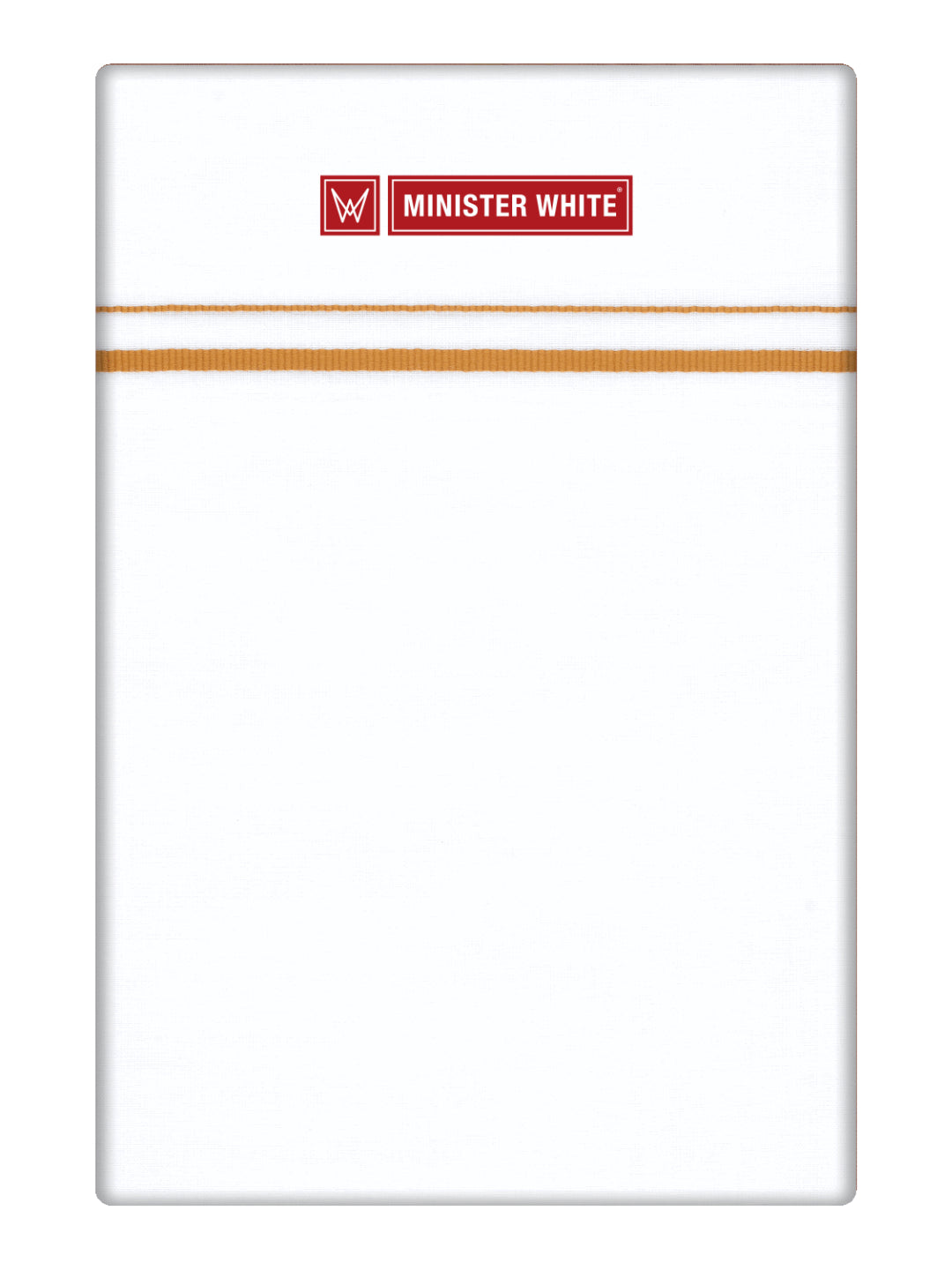 Men’s White Cotton Single Layer Dhoti with Mustard Fancy Border Trident