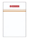 Men’s White Cotton Single Layer Dhoti with Mustard Fancy Border Trident