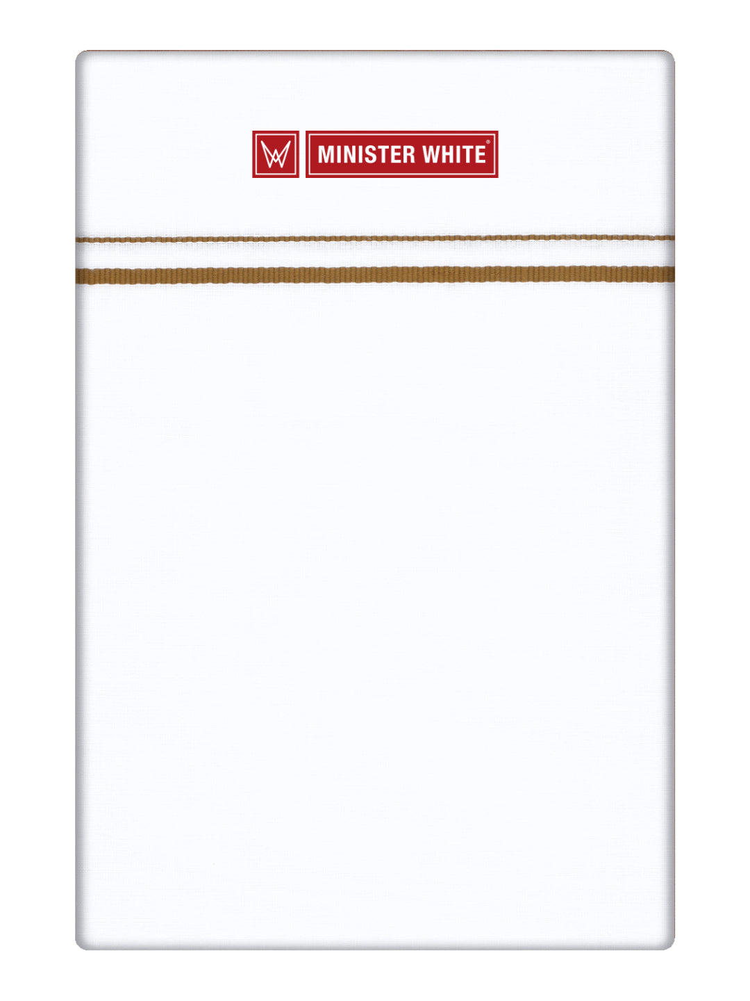 Men’s White Cotton Single Layer Dhoti with Kakki Fancy Border Trident