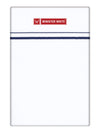Men’s White Cotton Single Layer Dhoti with Navy Blue Fancy Border Trident