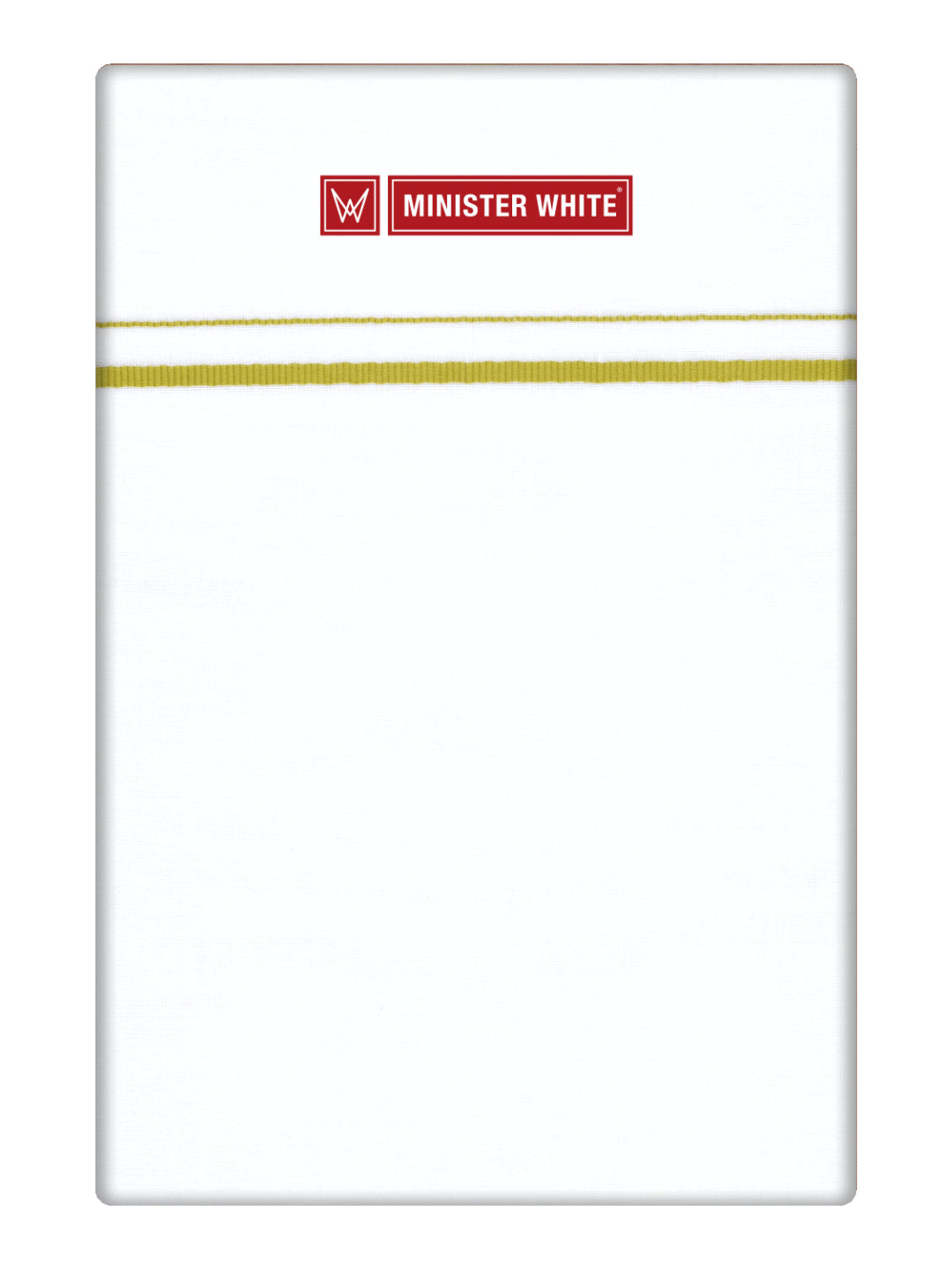 Men’s White Cotton Single Layer Dhoti with Leaf Green Fancy Border Trident