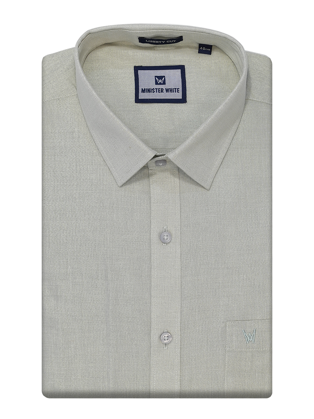 Mens Olive Green Colour Tissue Shirt by Minister White
