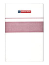 Mens Cotton White Single Layered Dhoti with Rose Jacquard Fancy Border - Saffron