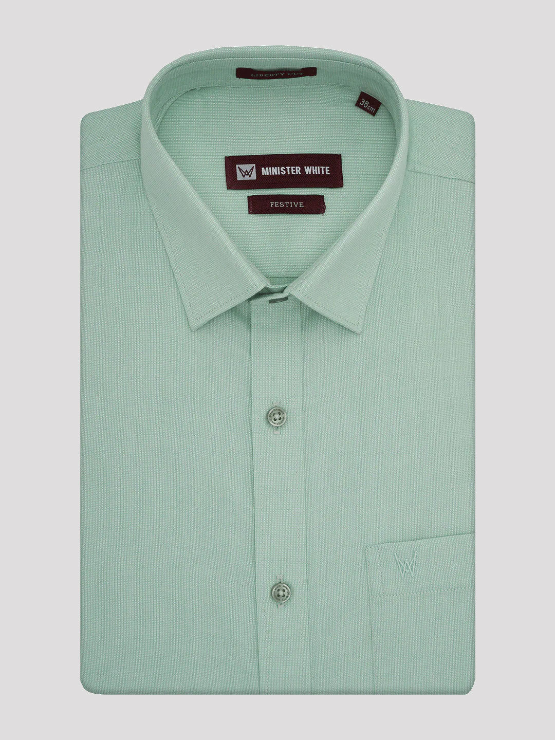 Men's Sea Green Cotton Shirt - Regular Fit | Festive ministerwhite.com Men's Sea Green Cotton Shirt - Regular Fit | Festive ministerwhite.com