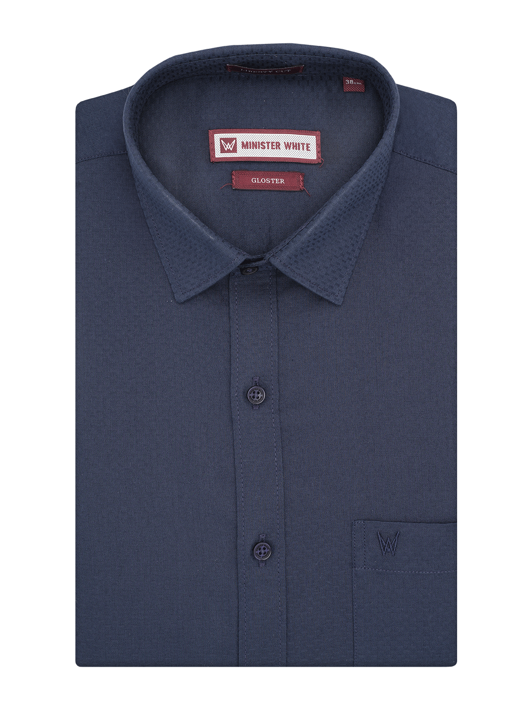 Men's Premium Poly Cotton Regular Fit Navy Colour Shirt Gloster