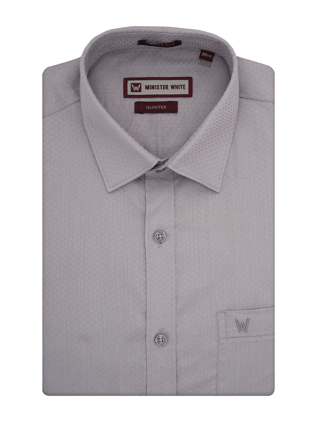 Men's Premium Poly Cotton Regular Fit Grey Colour Shirt Gloster