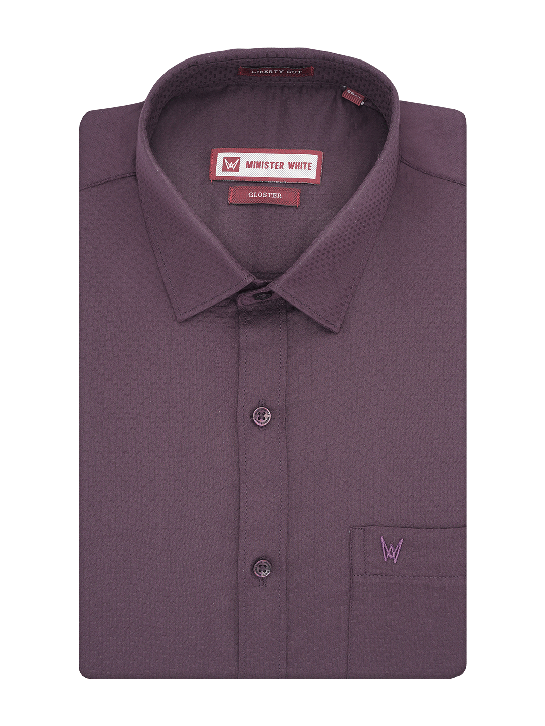 Men's Premium Poly Cotton Regular Fit Wine Colour Shirt Gloster