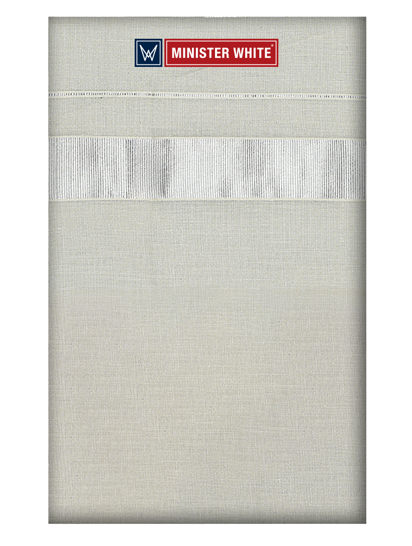 Mens Tissue Double Layer Silver Colour Dhoti - Mystic Silver by Minister White